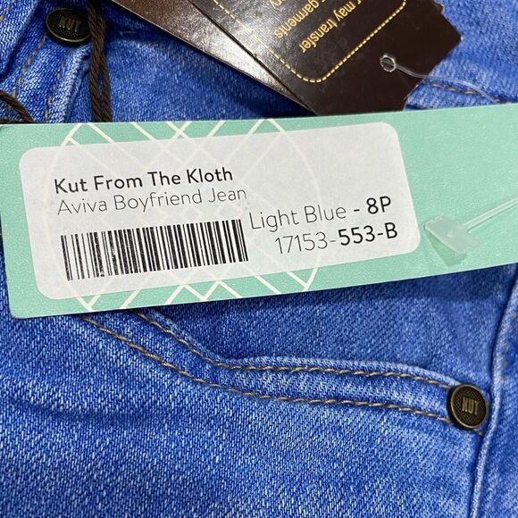 Kut From The Kloth Catherine Slim Boyfriend Jeans Size 8P Cuffed NWT - Picture 11 of 13
